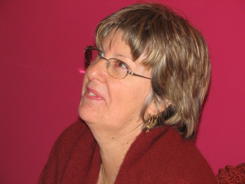 Rosanne Hawke talking to fans at the launch of "Marrying Ameera"